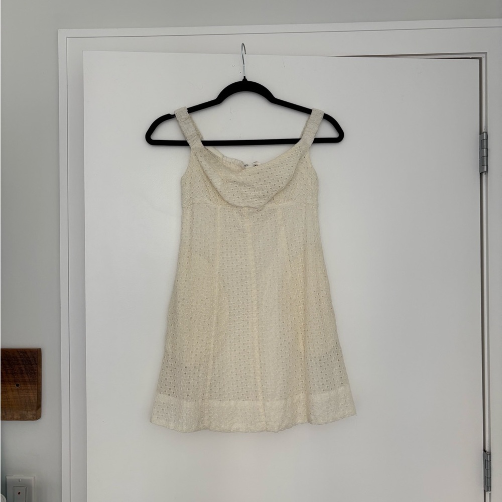 Free People Berry Kiss Eyelet Off the Shoulder Minidress